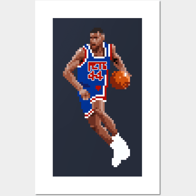 Derrick Coleman Pixel Dribble Wall Art by qiangdade